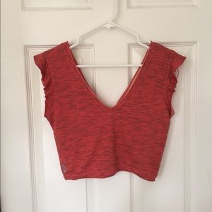 Burnt Orange Free People Movement Crop Top